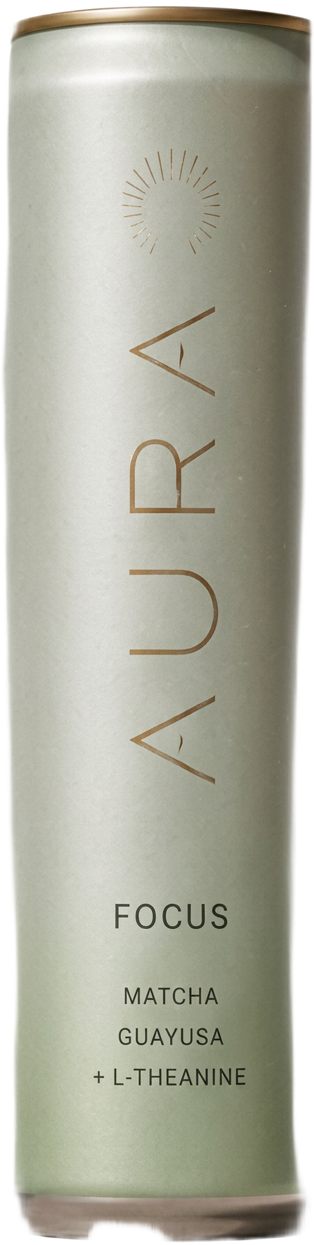 AURA Matcha Guayusa sparkling longevity drink, 330 ml can